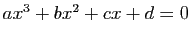 $ ax^3+bx^{2}+cx+d=0$