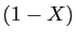 $ (1-X)$