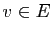 $ v\in E$