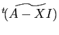$ {^t\!(\widetilde{A-X I})}$