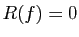 $ R(f)=0$