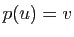 $ p(u)=v$