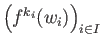 $ \left(f^{k_{i}}(w_{i})\right)_{i\in I}$