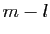 $ m-l$