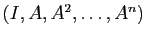 $ (I,A,A^{2},\dots,A^{n})$