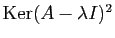 $ \mathrm{Ker}(A-\lambda I)^{2}$