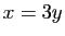 $ x=3y$