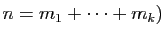 $ n=m_{1}+\dots+m_{k})$