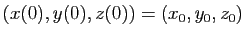 $ (x(0),y(0),z(0))=(x_0,y_0,z_0)$