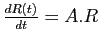 $ \frac{dR(t)}{dt}=A.R$