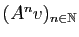 $ (A^n
v)_{n\in\mathbb{N}}$