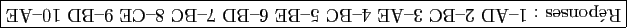 \framebox{\rotatebox{180}{R�ponses&nbsp;: 1-AD&nbsp;2-BC&nbsp;3-AE&nbsp;4-BC&nbsp;5-BE&nbsp;6-BD&nbsp;7-BC&nbsp;8-CE&nbsp;9-BD&nbsp;10-AE}}