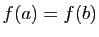 $ f(a)=f(b)$