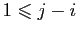 $ 1\leqslant j-i$