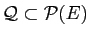 $ \mathcal Q\subset\mathcal P(E)$
