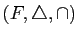 $ (F,\triangle, \cap)$