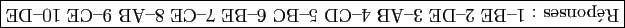 \framebox{\rotatebox{180}{R�ponses~: 1--BE~2--DE~3--AB~4--CD~5--BC~6--BE~7--CE~8--AB~9--CE~10--DE}}