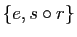 $ \{ e,s\circ r\}$