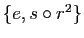 $ \{ e,s\circ r^2\}$