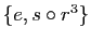 $ \{ e,s\circ r^3\}$