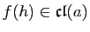 $ f(h)\in \mathfrak{cl}(a)$