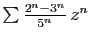 $ \sum\frac{2^n-3^n}{5^n} z^n$
