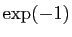 $ \exp(-1)$