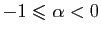 $ -1\leqslant \alpha<0$