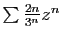 $ \sum \frac{2n}{3^n} z^n$