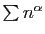 $ \sum
n^{\alpha}$