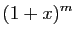 $\displaystyle (1+x)^m$
