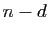 $ n-d$