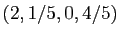 $ (2,1/5,0,4/5)$
