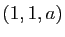 $ (1,1,a)$