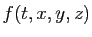 $ f(t,x,y,z)$