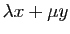 $ \lambda x+\mu y$