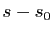 $ s-s_0$