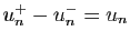 $ u_n^+-u_n^-=u_n$