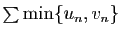 $ \sum \min\{ u_n,v_n\}$