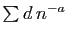 $ \sum d  n^{-a}$