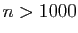 $ n>1000$