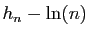 $ h_n-\ln(n)$