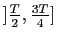 $ ]\frac{T}{2},\frac{3T}{4}]$