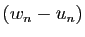 $ (w_n-u_n)$