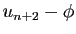 $ u_{n+2}-\phi$