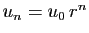 $ u_n=u_0 r^n$