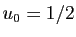 $ u_0=1/2$
