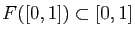 $ F([0,1])\subset [0,1]$