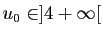 $ u_0\in]4+\infty[$