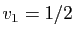 $ v_1=1/2$